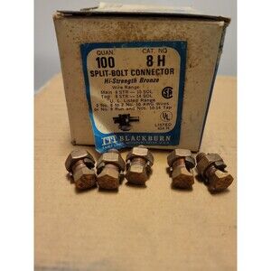 Blackburn 8H Split Bolt Connector Hi Strength Bronze  (Lot of 5)